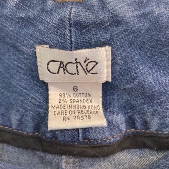 Women’s Cache Cotton & Spandex Wide Leg Jeans Size 6 - Picture 5 of 8